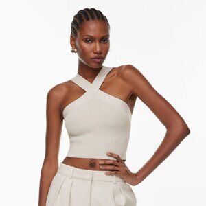 NWOT - Aritzia SCULPT KNIT CRISS CROSS CROPPED TANK